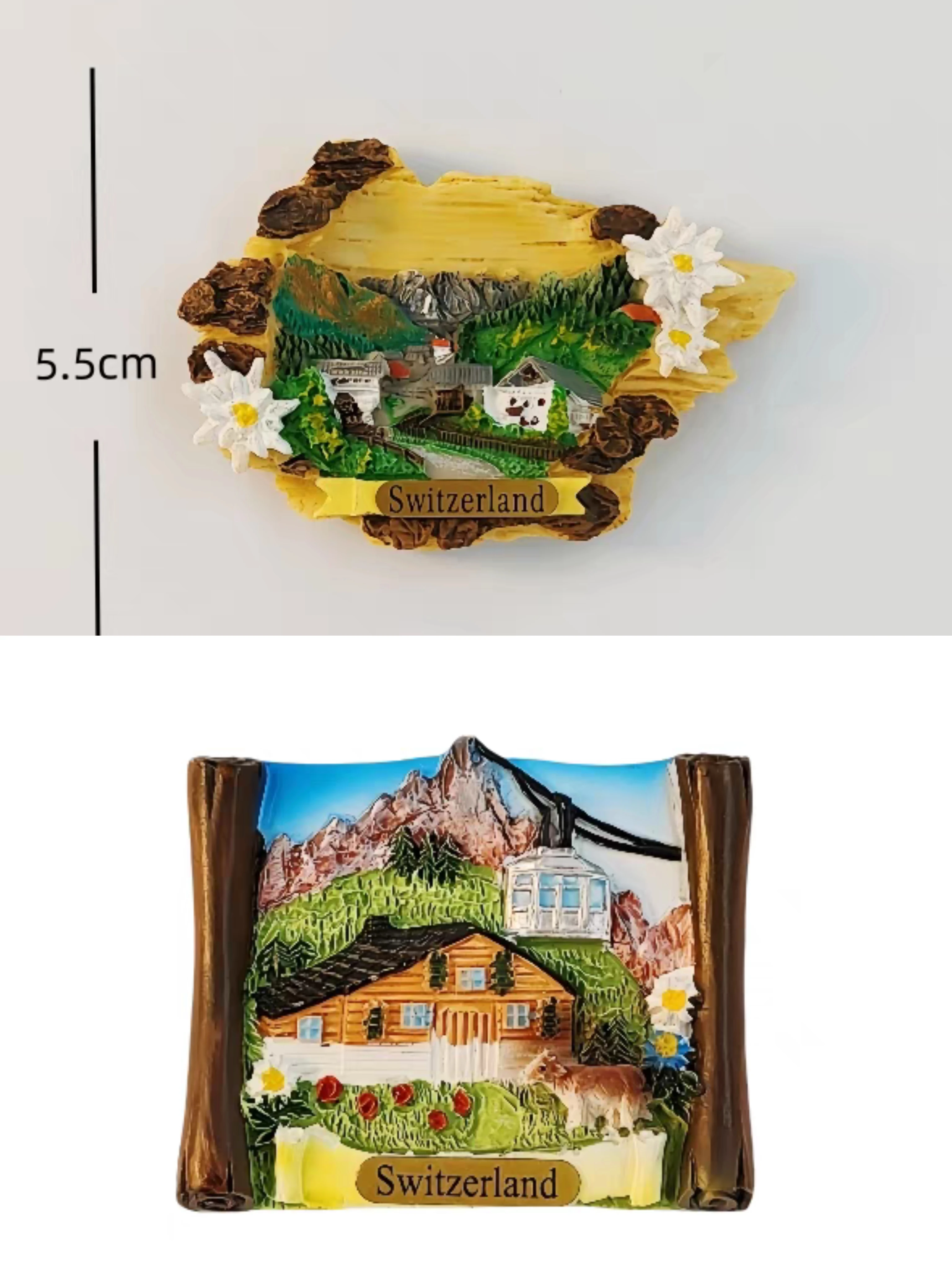 Switzerland Fridge Magnets Souvenir Swiss Lucerne Jungfrau Chapel Bridge Cuckoo Clock Tourism Magnetic Refrigerator Stickers