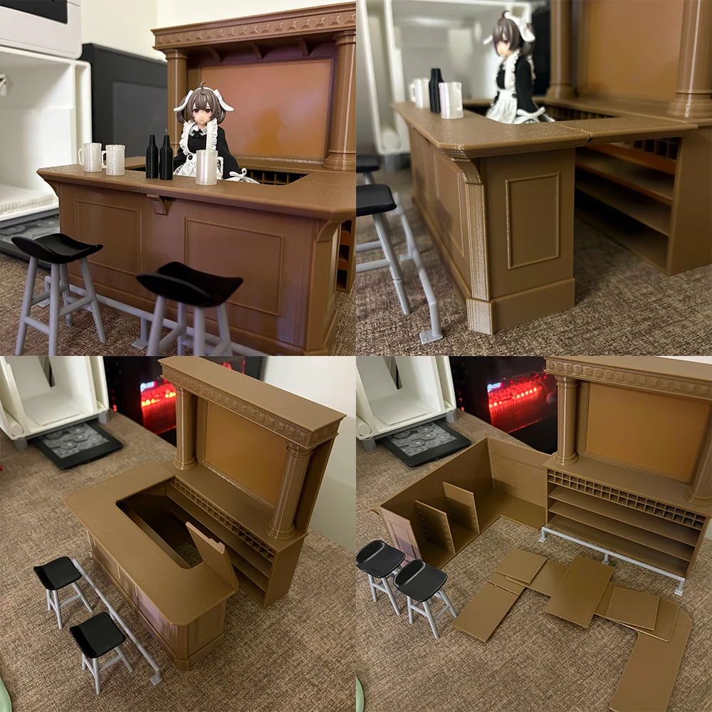 

Горячая распродажа: Миниатюрная барная стойка кофейного цвета в масштабе 1/12, пластиковая модель, аксессуар для сцен, подходит для 6-дюймовых фигурок.
