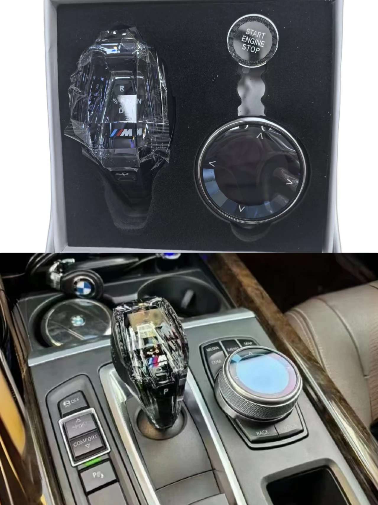 

Gear Shift Knob Handle Crystal FOR Right Hand Drive 1 2 3 4 Series X3 X5 X6 G20 G05 G06 G07 G30 G28 G29 Interior Accessories