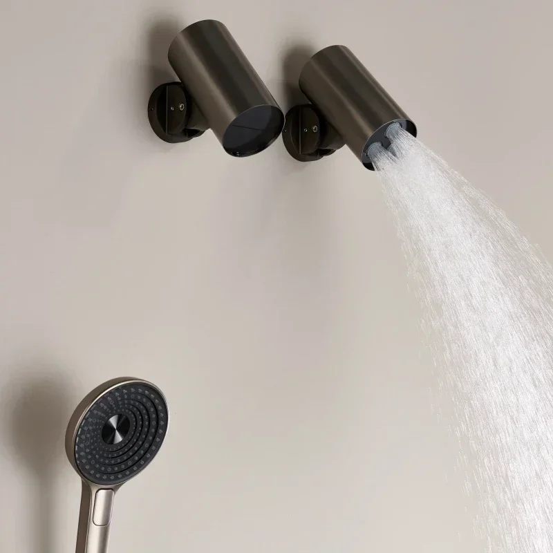 Bathroom embedded wall style waterfall Luxury faucet Cold and hot concealed shower set