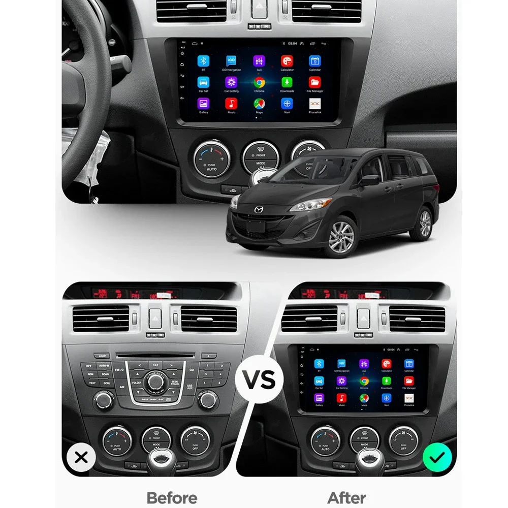 

Android 13 radio For Mazda 5 3 CW 2010 2011 2012-2015 Car stereo Multimedia Video Player carplay Auto GPS Navigation 2din no dvd