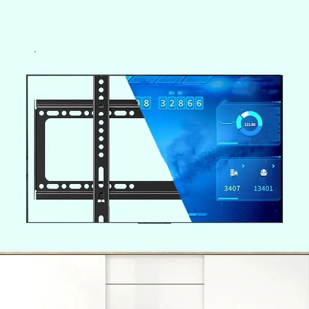 Universal Metal TV Wall Mount Fixed Space Saving Fixed Mount LCD Mount Rust Prevention TV Stand Holder Wall Bracket