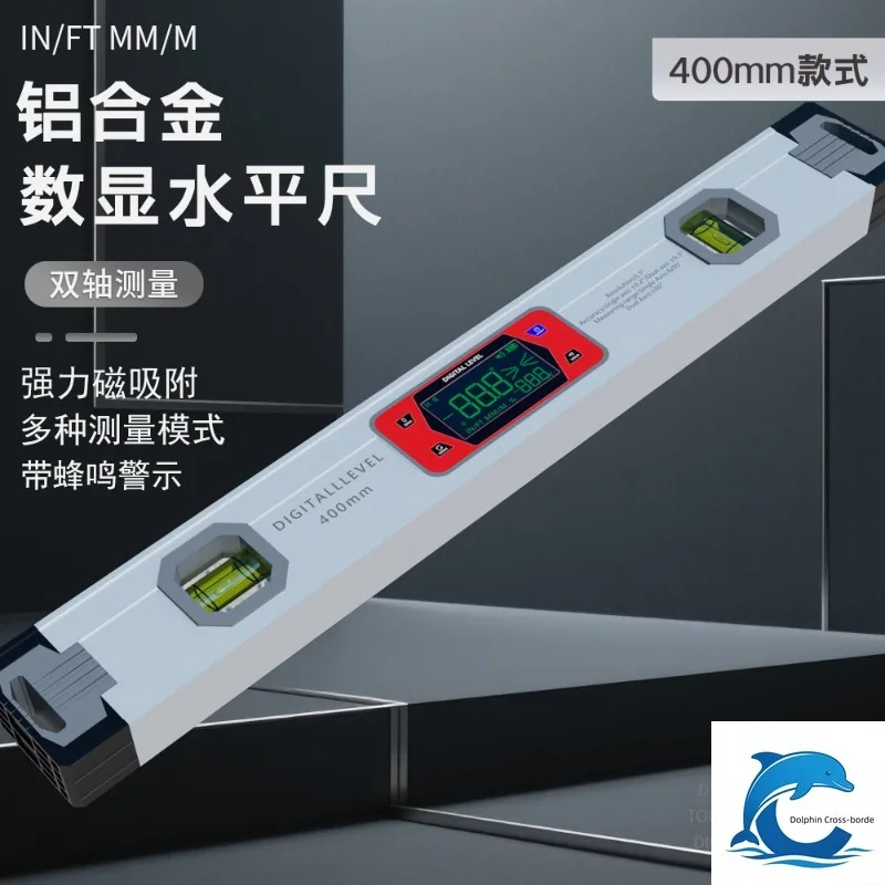 forHigh Precision Aluminum Digital Level, Dual-axis Bevel Inclinometer, Multi-function Angle Slope Measuring Level Gauge