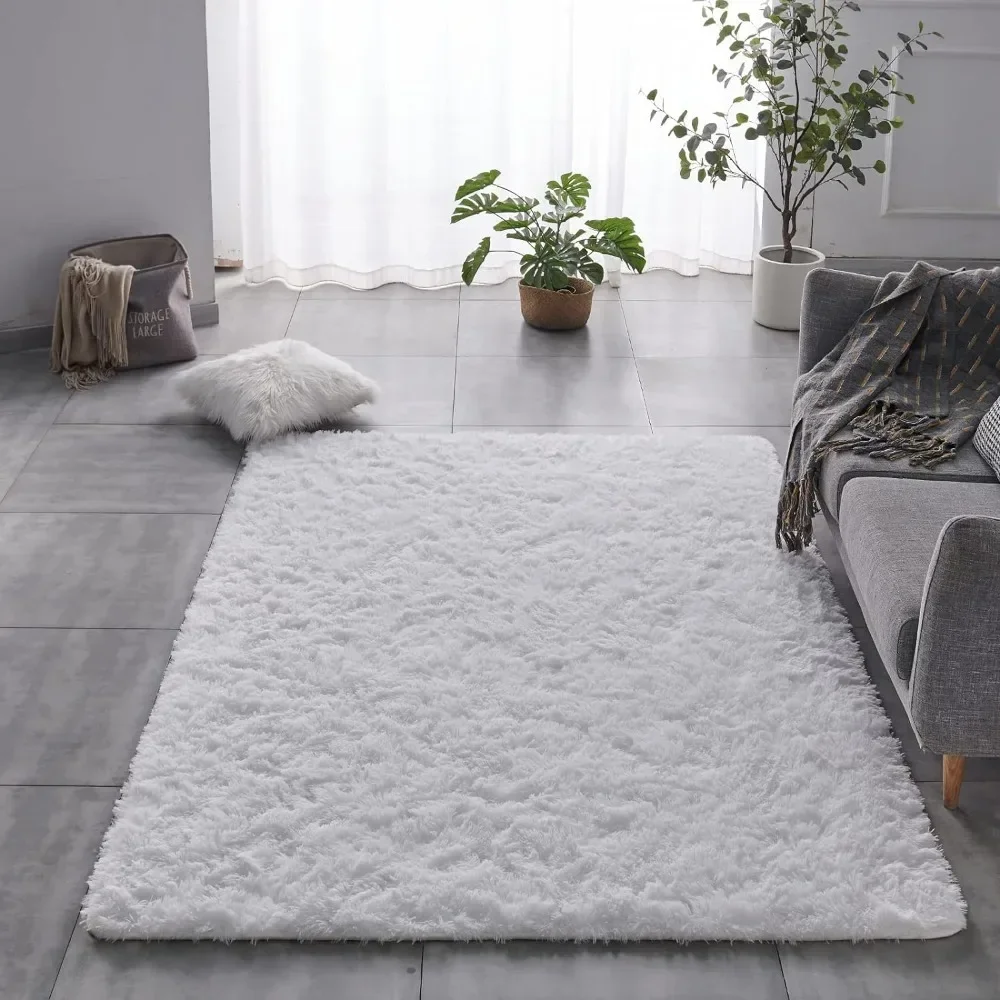 Shag carpet, room with ivory plush Shag carpet for dormitory living room, super soft interior modern nursery carpet