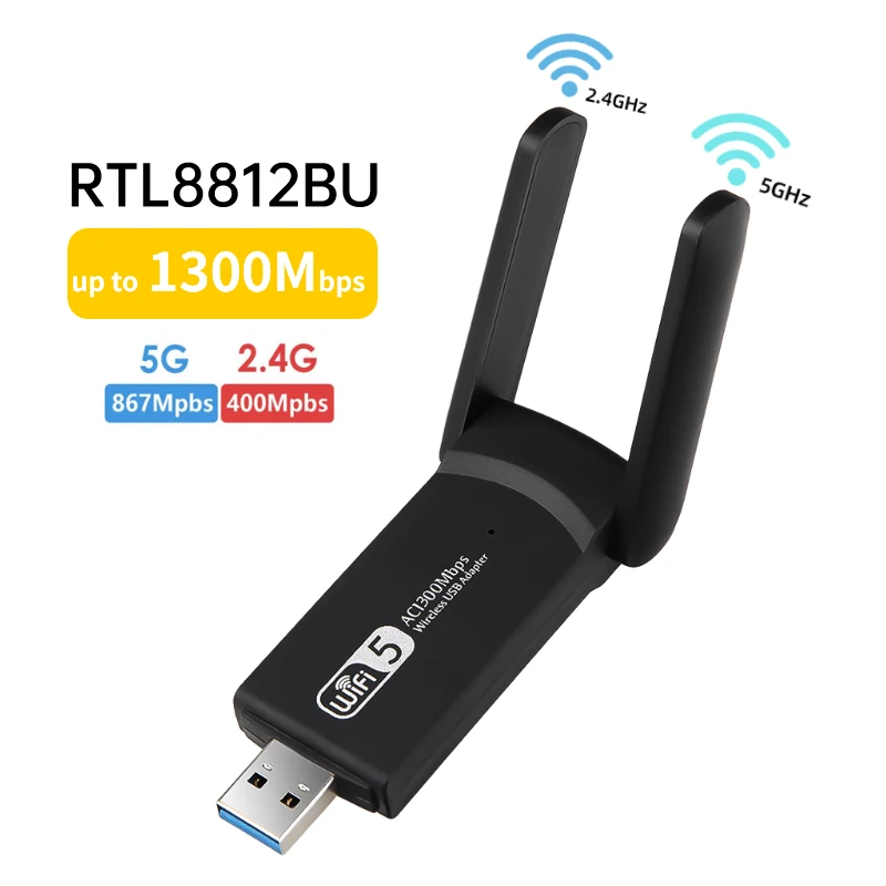 

Wireless USB 1200Mbps WiFi Adapter Dual Band 2.4G/5Ghz USB 3.0 AP WIFI Adapter Dongle 802.11ac With Antenna For Laptop Desktop