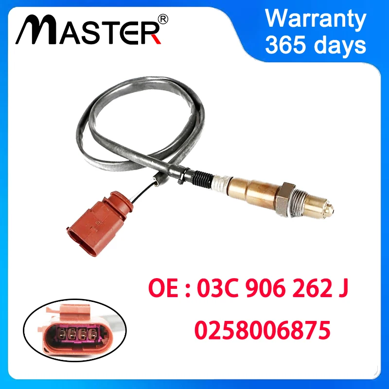 

O2 Front Lambda Oxygen Sensor 03C906262J 0258006875 1K0998262T for Lavida Audi Q3 Q5 A4 A5 A6 CC Eos Beetle Golf 03C 906 262 J