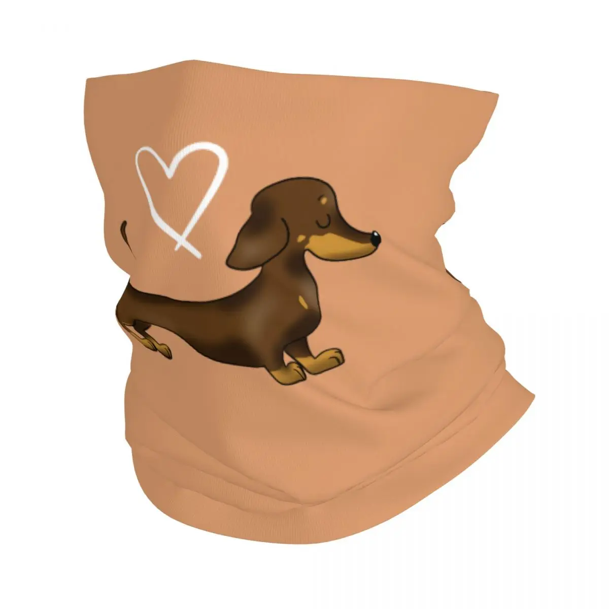 Custom Dachshund Love Winter Headband Neck Warmer Women Hiking Camping Tube Scarf Wiener Badger Sausage Dog Face Bandana Gaiter