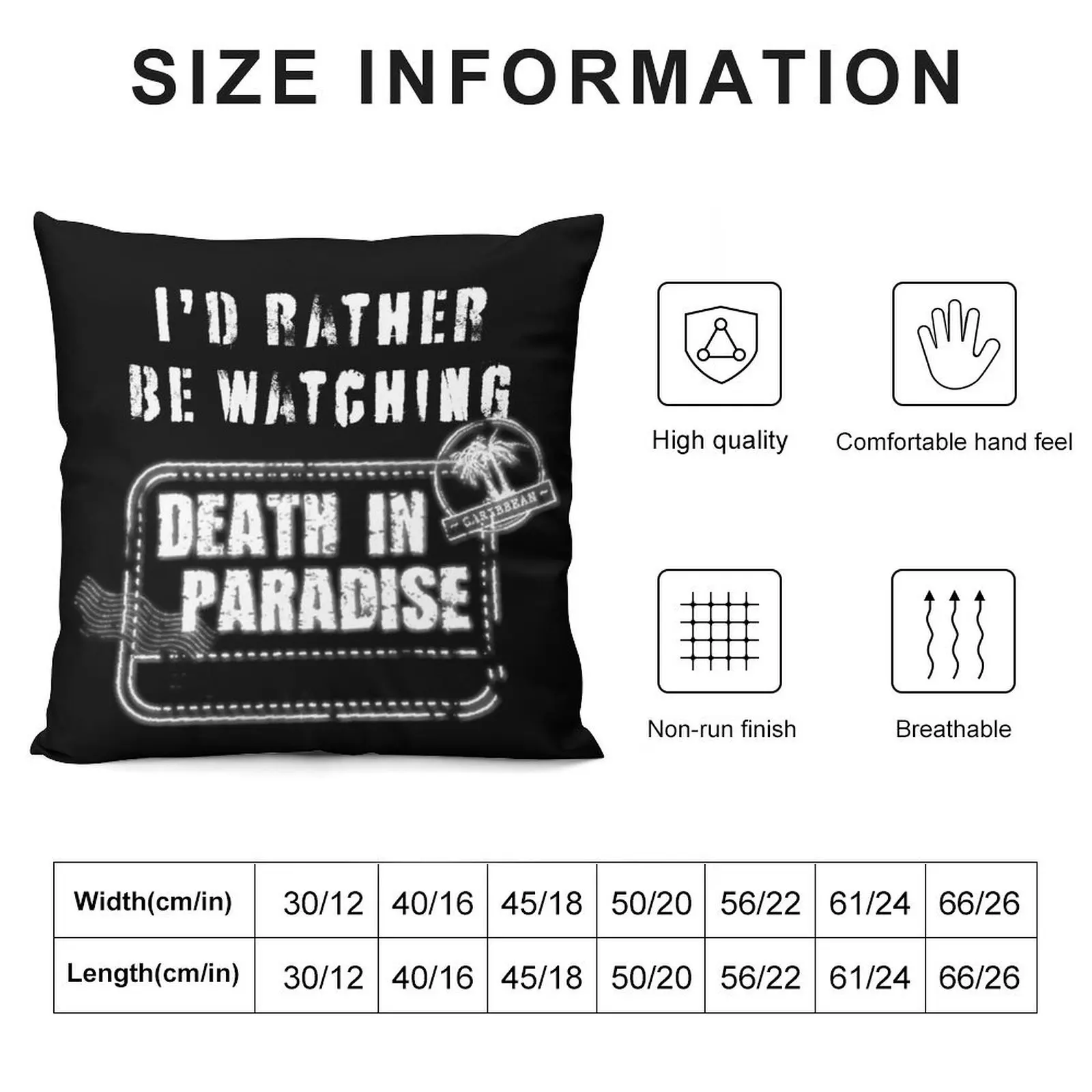 Id rather be watching Death in Paradise Throw Pillow christmas decorations 2025 Decorative Cushion Cover pillow