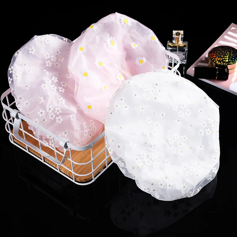 1 gorro de ducha grueso de doble capa para mujer con protección impermeable para el cabello