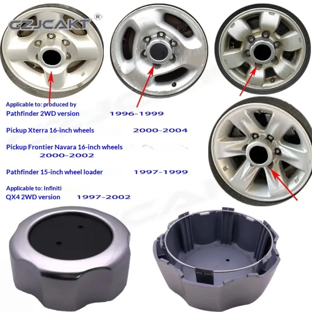 4Pcs Hubcaps For Nissan Frontier Xterra Navara Infiniti QX4 Wheel Hub Center Caps Replacement Car Exterior Accessories
