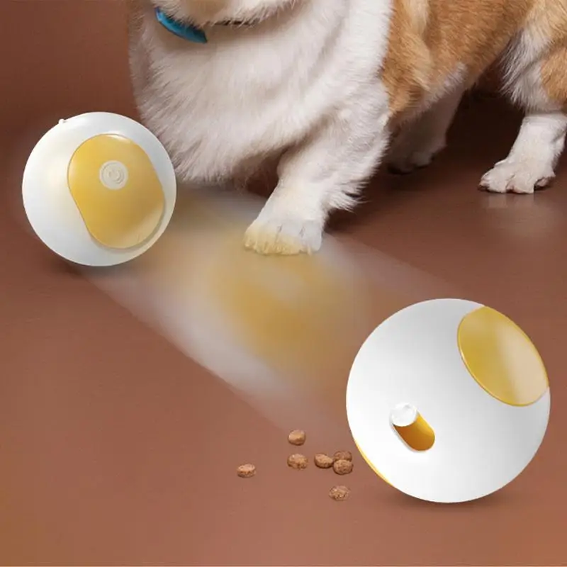 

Dog Treat Ball Dispenser Electric Treat Dispensing Ball For Cats Dog Snack Interactive Balls Self-Entertainment Relief Ball Toy