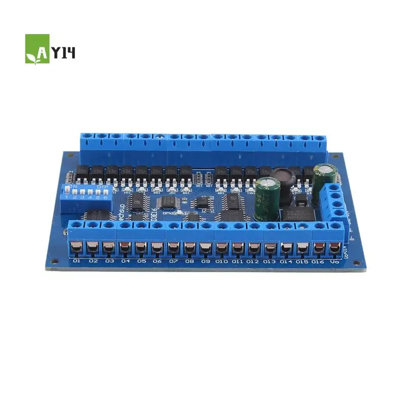 

AY14-DC 12 В 24 В 16 входов 16 выходов RS485 переключатель дистанционного управления ПЛК плата расширения ввода-вывода Modbus RTU модуль