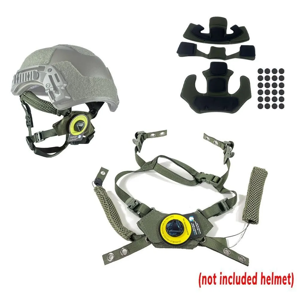 Wendy Helmet Suspension System Military Helmet Adjustable Lanyard FAST MICH Outdoor Hunting Helmet Accessory Spongy Pad