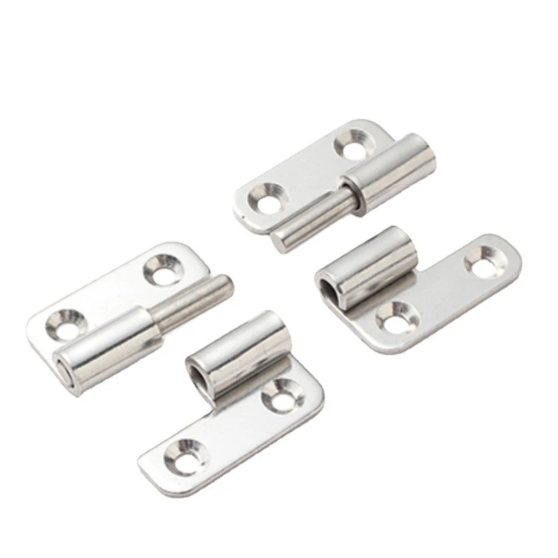 1PC Hardware Stainless Steel Hinges Door Connector Drawer 4 Mounting Holes For Furniture Bookcase Window Cabinet Door Fitting