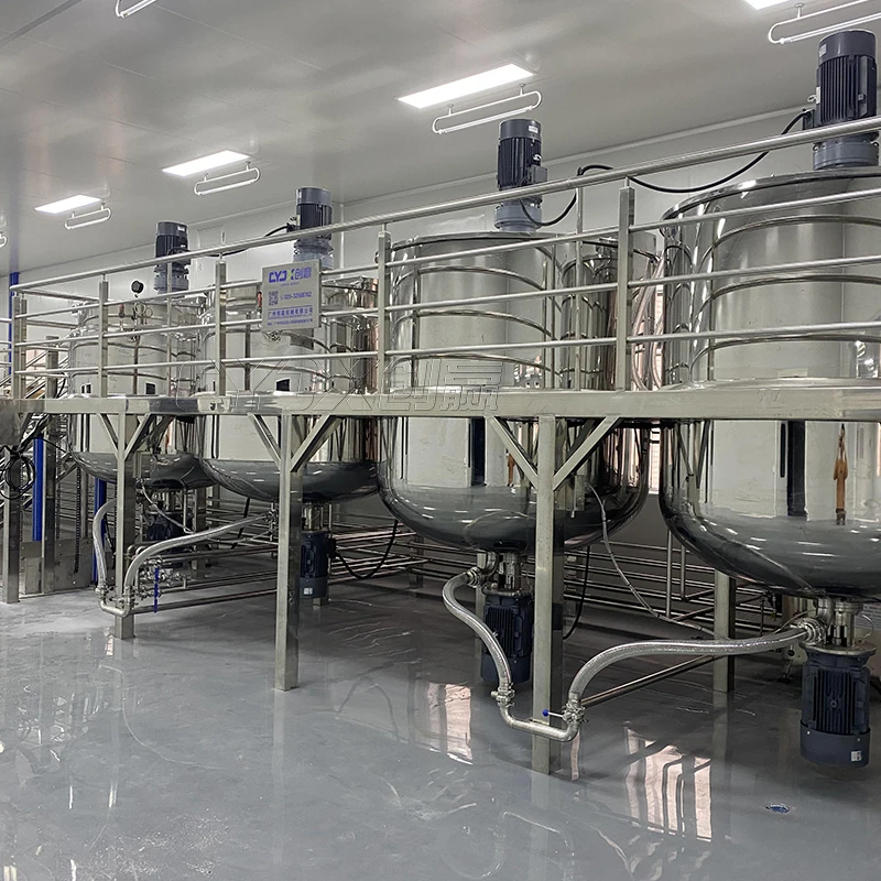 CYJX Electric 1000l Mixing Tank Industrial Salts Mixer Tank with High Shear Homogenizer Stainless Chemical Reagents Mixing Tanks