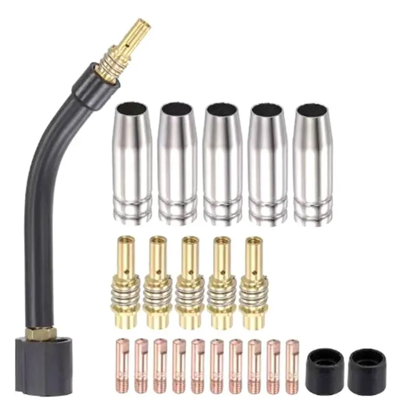 

AB11-European Airless Nozzle For 15AK Mig 0.8Mm Contact Tips Non-Stick Welding Slag With New Coating Protection