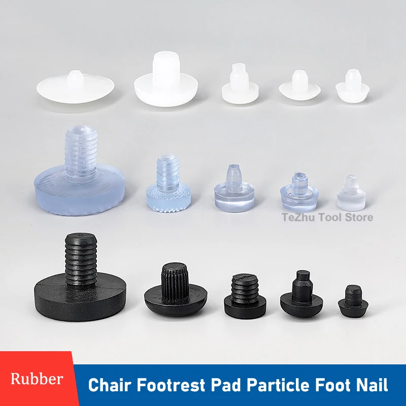 5 6 7 8 10mm Chair Footrest Pad Black Rubber Particle Foot Nail Anti-collision Pad Anti Slip Protective Cover