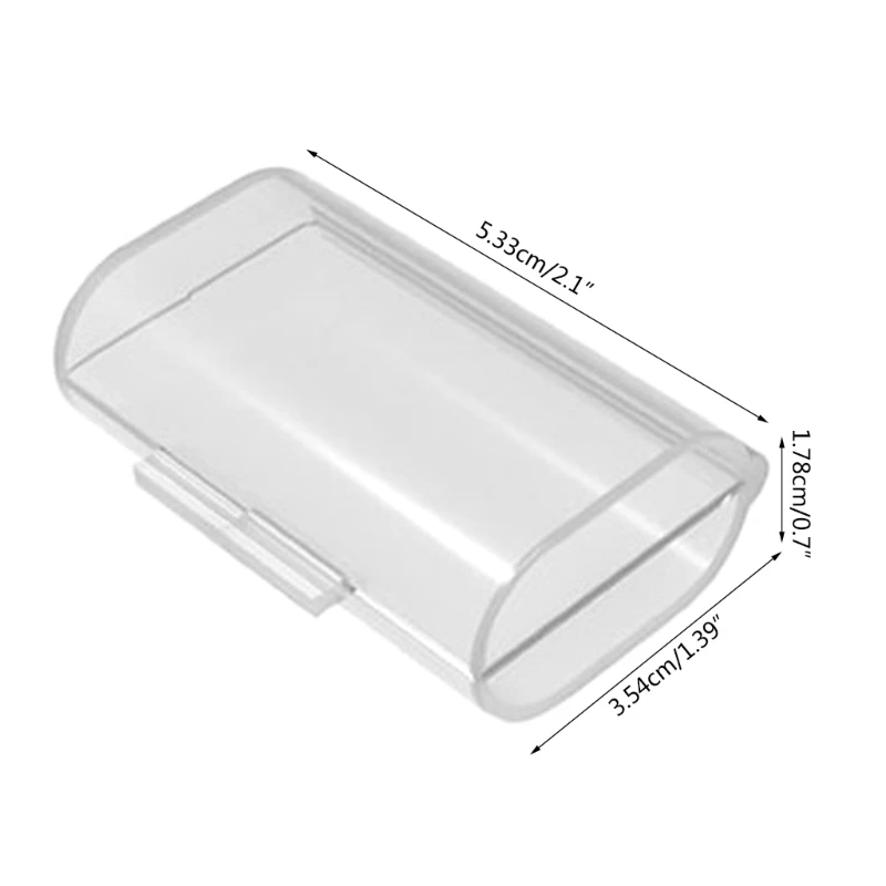 CS1W 2 Slots AA Battery Storage Box Transparent PP Battery Holder Organiser Protective Cover Case for 1-2pcs AA Battery