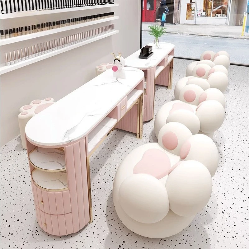 

Professional Manicure Table Salon Nail Tables Desk Beauty Equipment Dust Collector Mobilier Onglerie Professionnelle Furniture