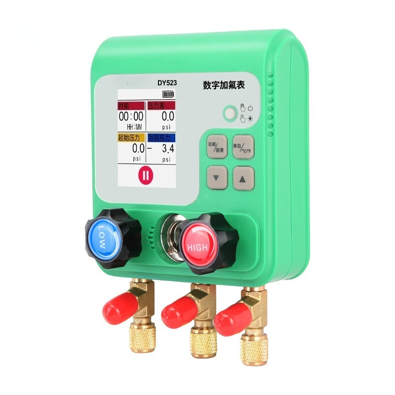 For DY523 Automotive Air Conditioning Fluorinated Vacuum Pressure Gauge Liquid Fluoride Filled Refrigeration Maintenance