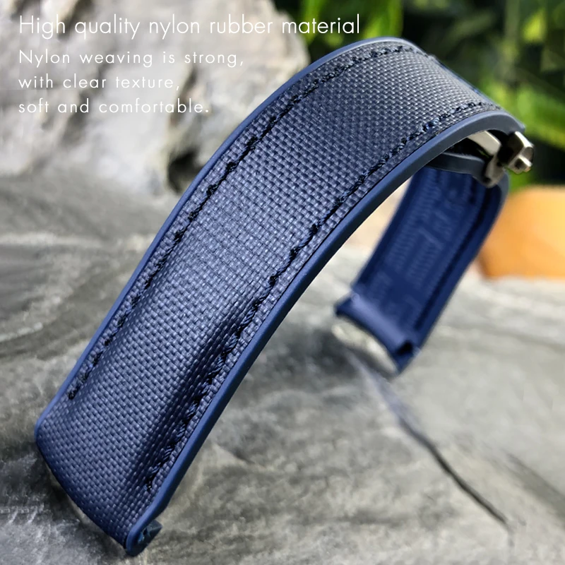 19mm 20mm 21mm 22mm New Nylon Rubber Watchband Fit for Omega Seamaster 300 AT150 Speedmaster Longines Seiko Silicone Watch Strap