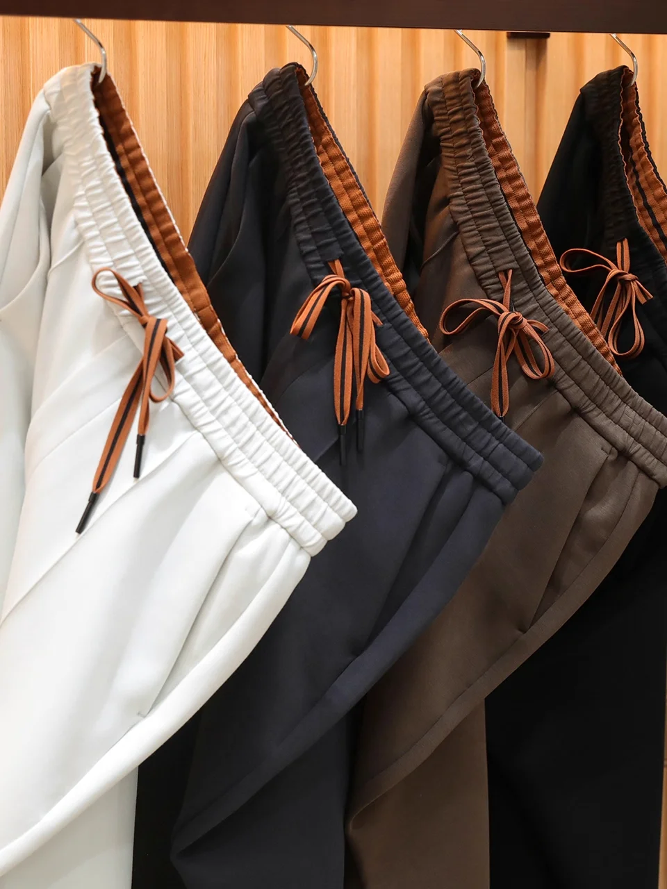 

Удобные повседневные брюки из ткани Air Layer прямого кроя для молодежи, осенний сезон, модные