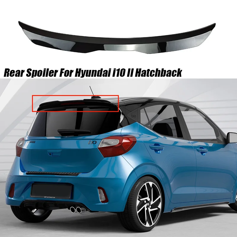 For Hyundai Accessories I10 II I20 II  I30 INSTER IONIQ 5 6 ATOS ACCENT IV Hatchback Car Rear Roof Spoiler Extention ABS