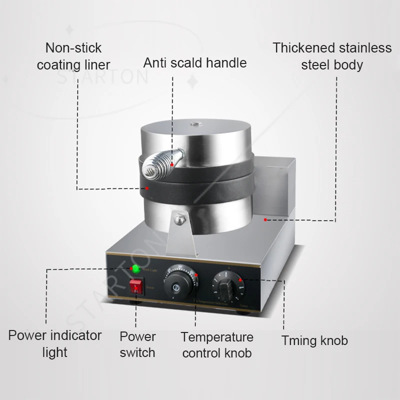 

Ice Cream Waffle Machine UFO Burger Maker Hamburger Gelato Panini Press Machine Sandwich Toast Snacks Device