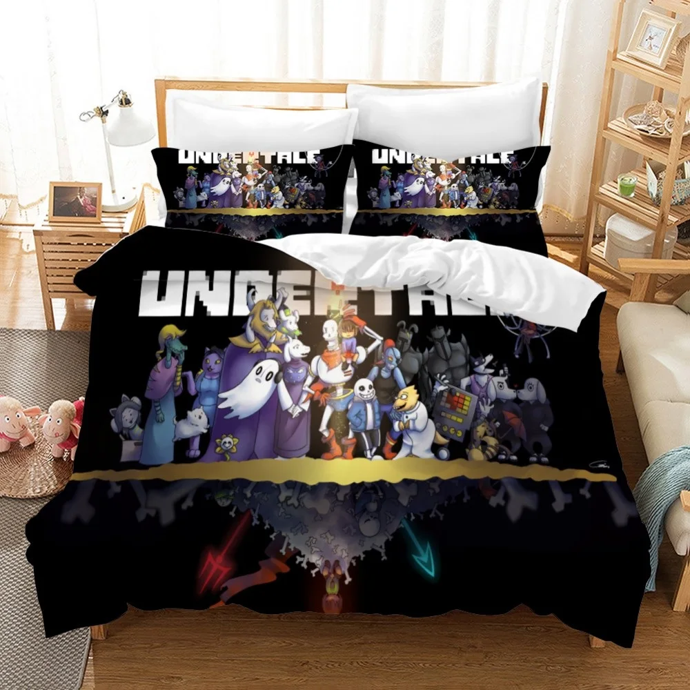 3 Pieces Game Undertale Bedding Set Bedroom Decor High Quility Duvet Cover Home Textile Quilt Cover for Boy Girl Children Gifts