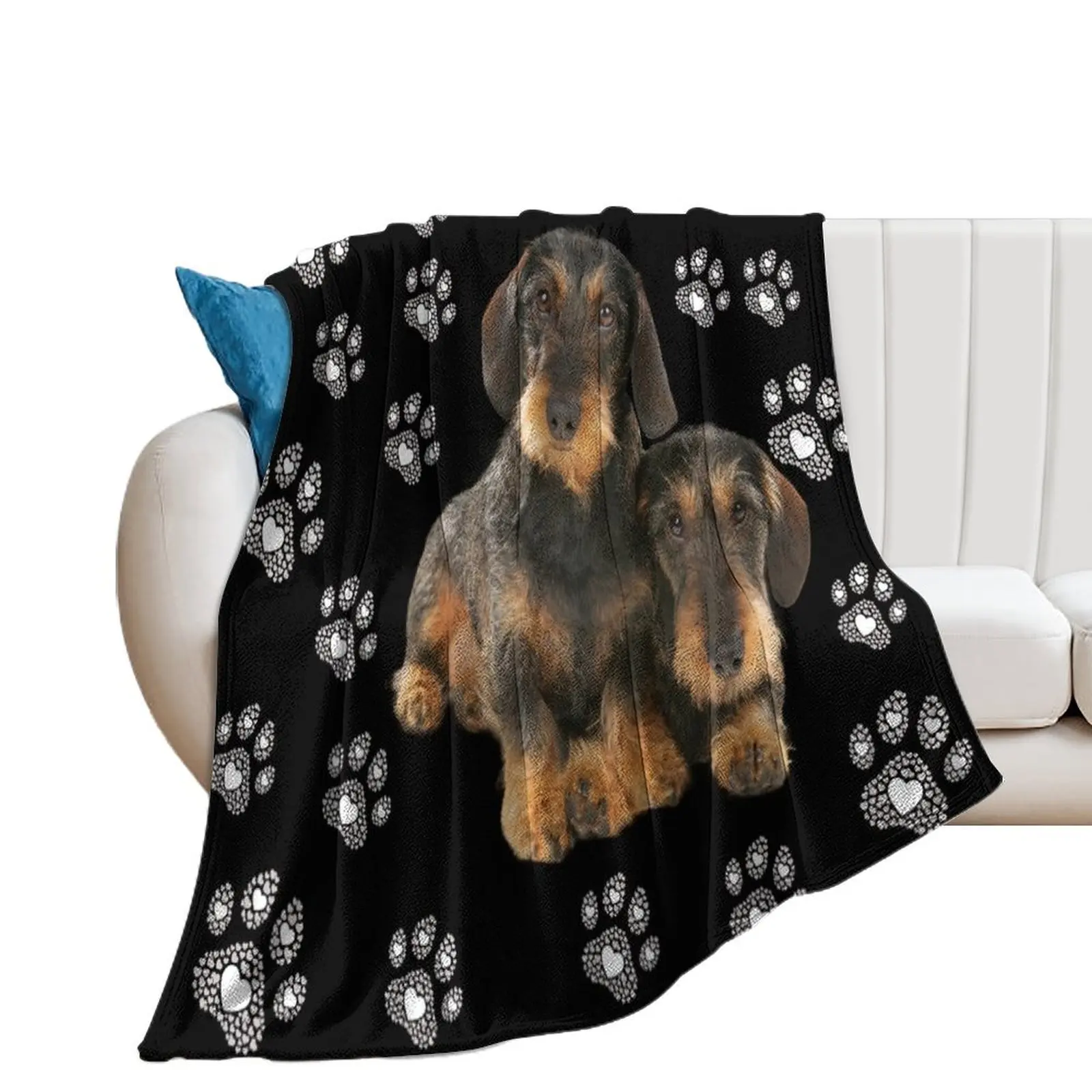 

Dachshund wire-haired, paws, paws, dachshund, wire-haired dachshund looks funny Throw Blanket Hairys Sofa Heavy Blankets