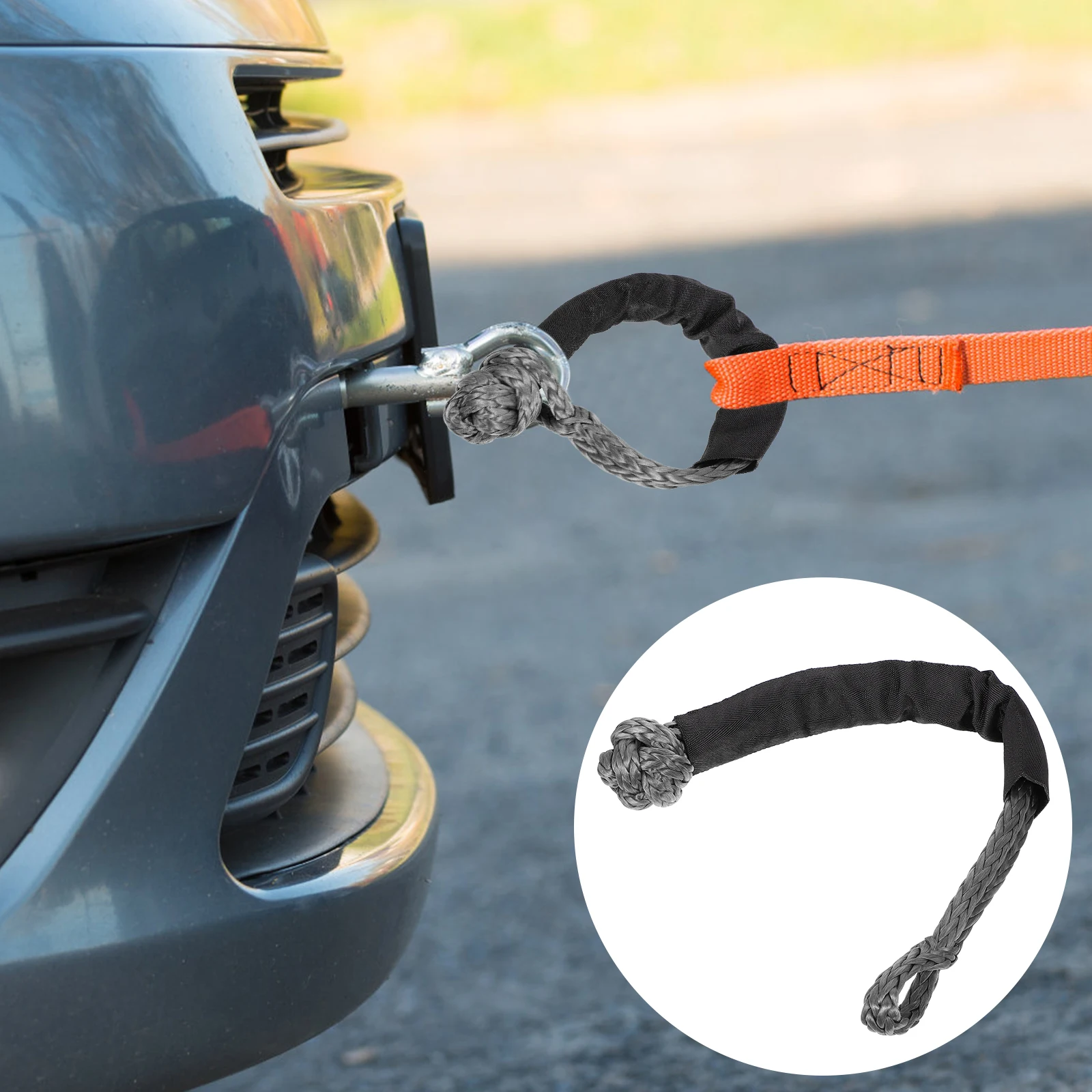 

1Pcs Durable Portable Nylon Shackle Lightweight Sturdy Wear-Resistant Easy Use Outdoor Multifunctional Vehicle Recovery