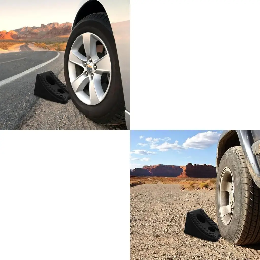 4X Angled Wheel Chocks For Automobiles Motorhomes And Multiple Vehicles