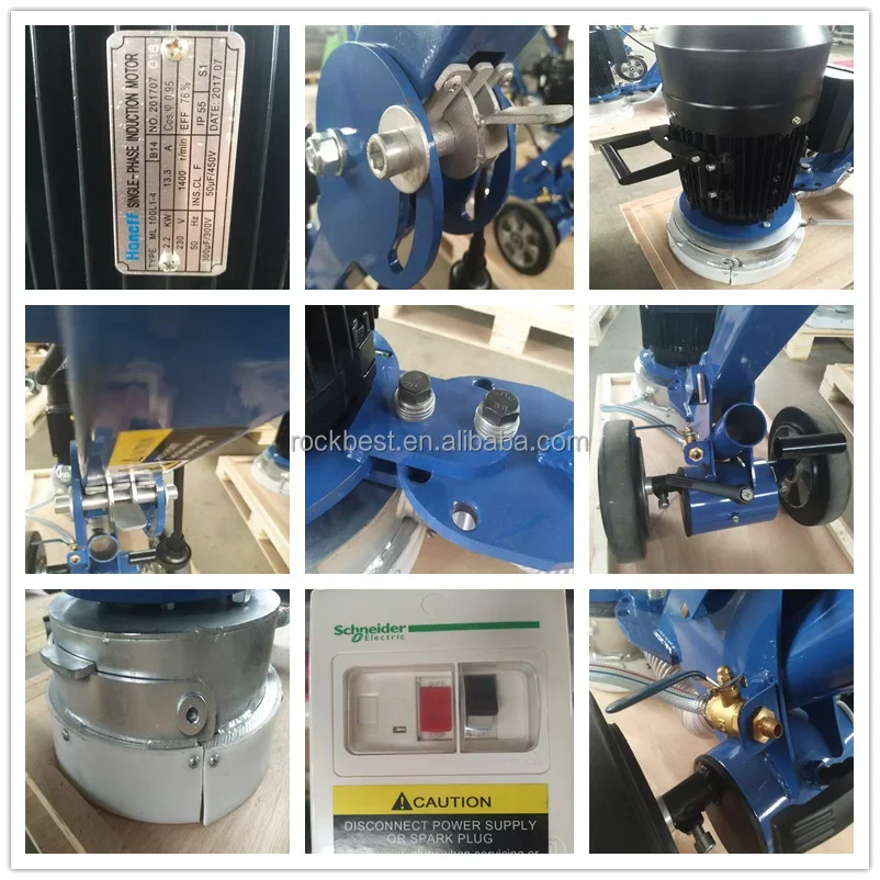 Concrete Floor Grinder With  Optional Industrial Vacuum Cleaner