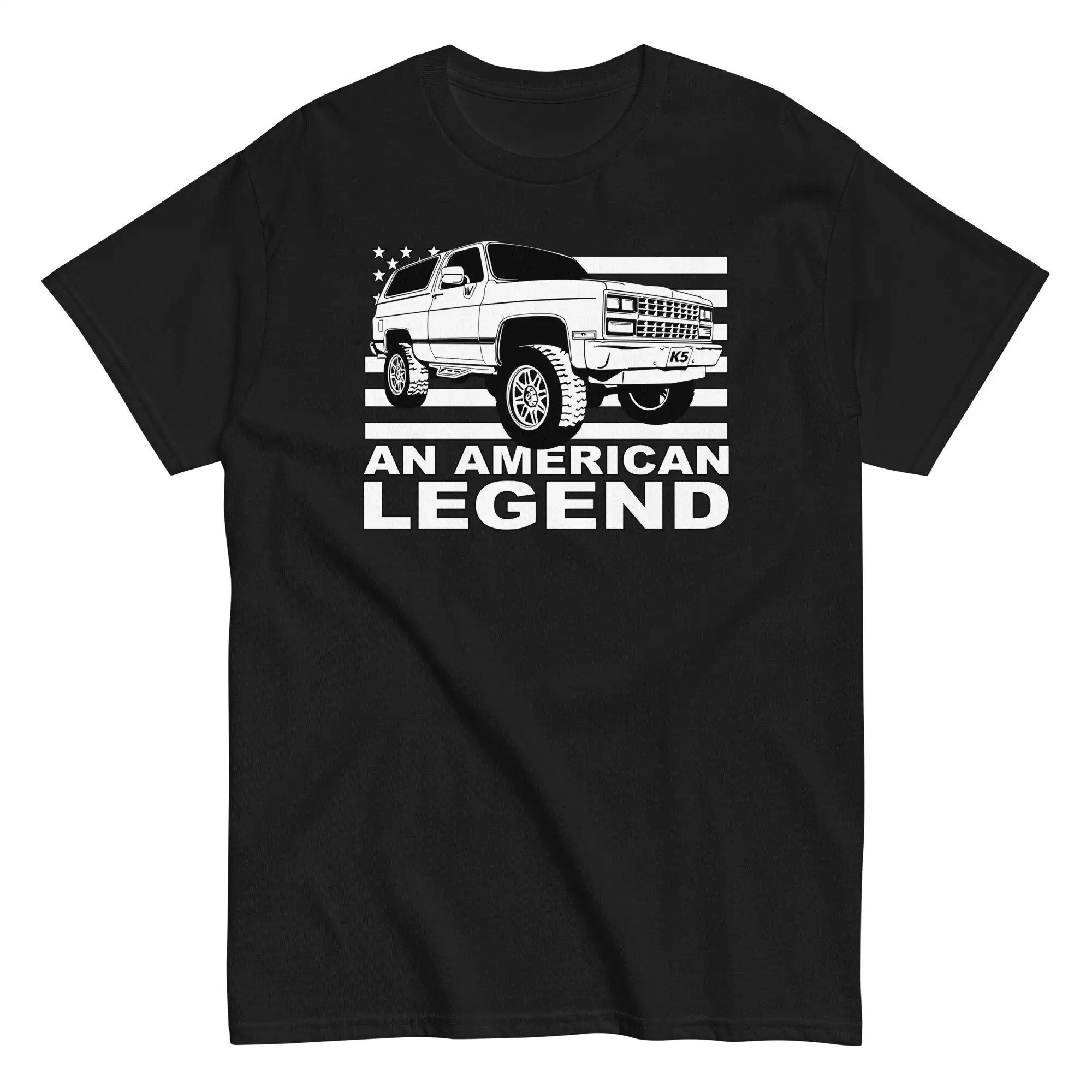 K5 Blazer T Shirt Square Body Mens Patriotic Squarebody Truck With American Flag Car Enthusiast Husband For Him