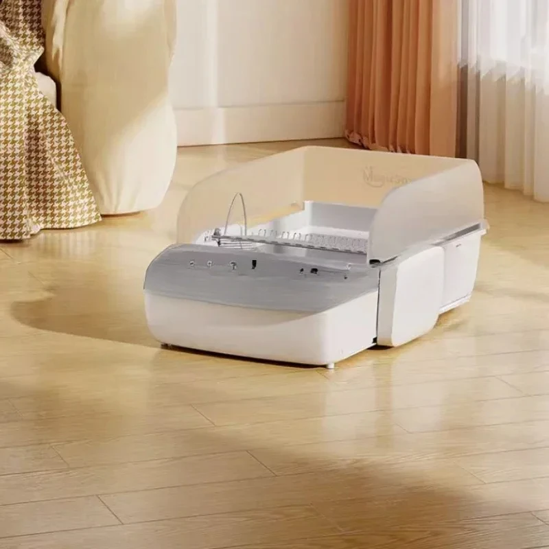 Simple Automatic Sandbox Cat Bedpan Big Intelligence Self Cleaning Openness Cat Bedpan Toilet Leak Proof Arenero Gatos Sand Box