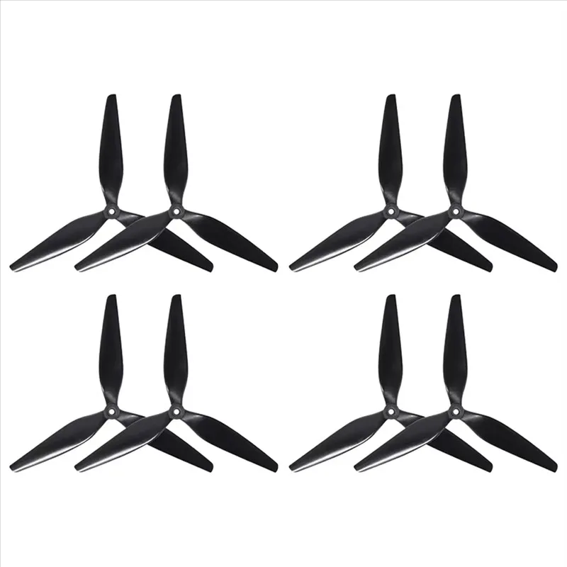4 Pairs Propeller Blade For Hqprop Macroquad 7X4.5X3 7045 Multi-Purpose Convenience 3-Blade Nylon Propellers