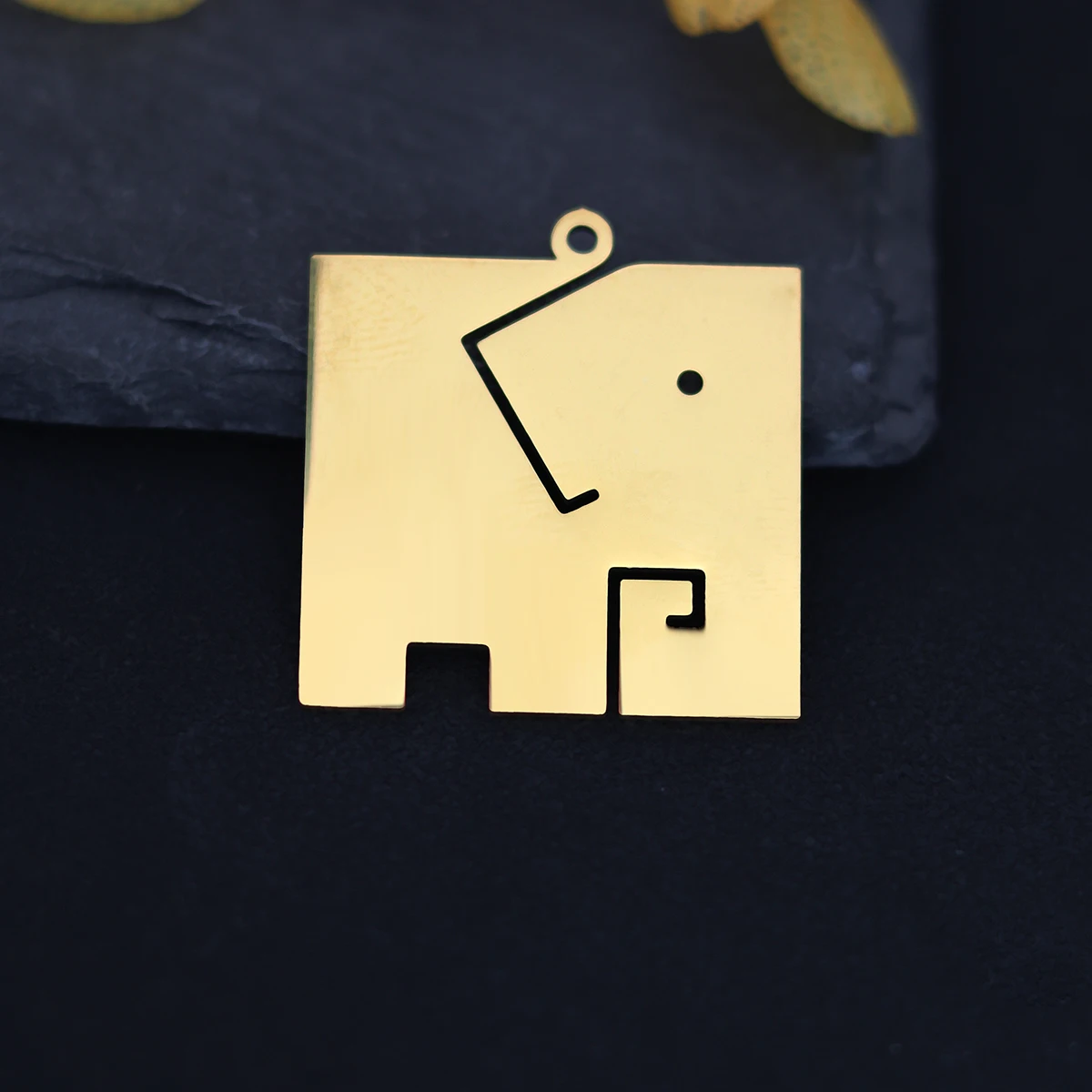 3pcs/lot Mechanical Square Elephant Stainless Steel Charms Pendant Jewelry Making Necklace Keychain Kids Gifts diy Accessories