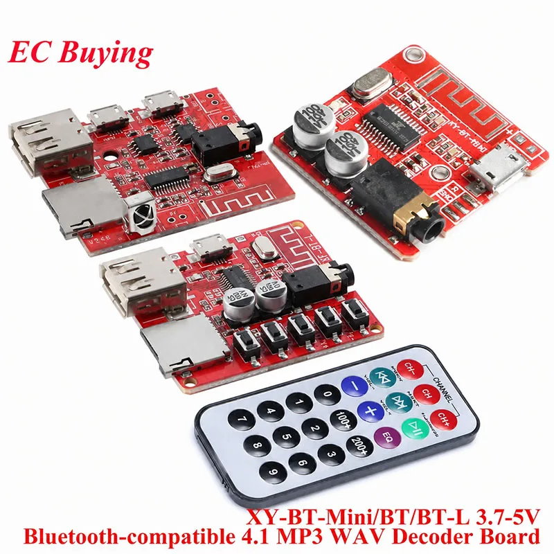 Receptor de Audio compatible con Bluetooth XY-BT-Mini, BT Ble 4,1, placa decodificadora sin pérdidas MP3 WAV, módulo de música estéreo inalámbrico DIY, 1-2 unidades