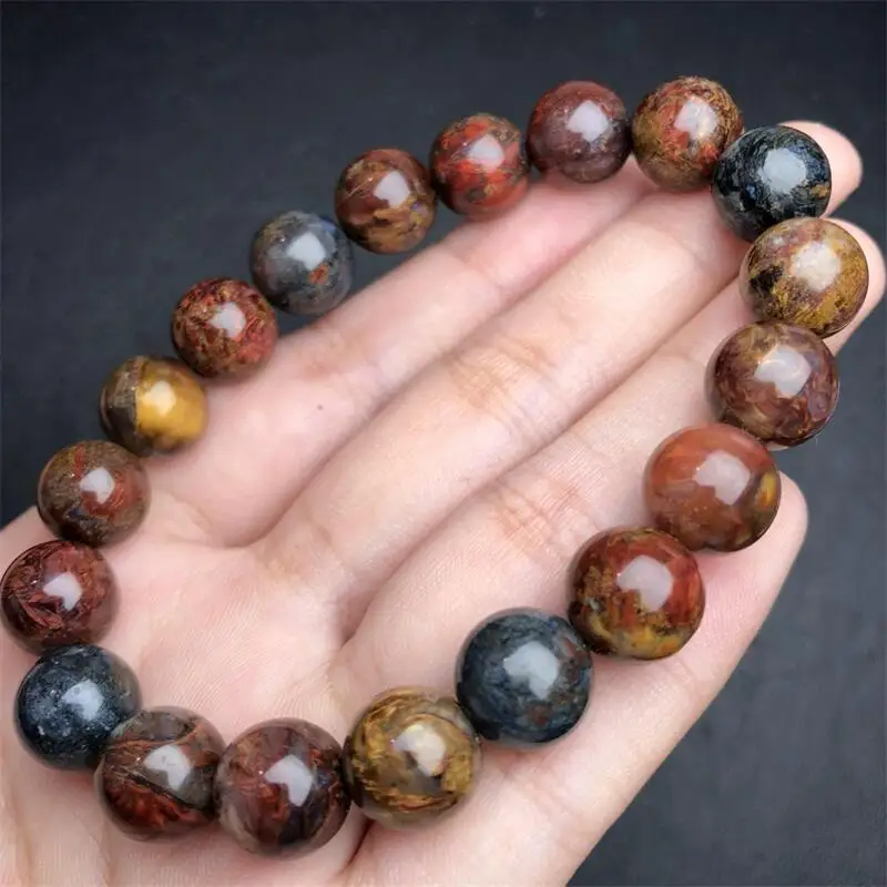 10.5MM Natural Colored Peter Stone Bracelet For Women Men Love Gift Crystal Beads Strands Jewelry Gift 1PCS