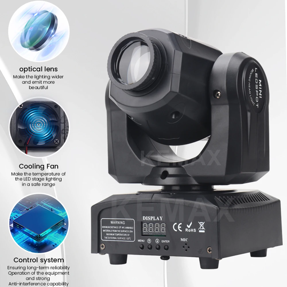 DJ Mobile 30W LED Spot Light DMX512 RGBW Mini Lyre Beam 8 สีดิสโก้ปาร์ตี้ไนท์คลับเวทีอุปกรณ์สําหรับงานแต่งงาน