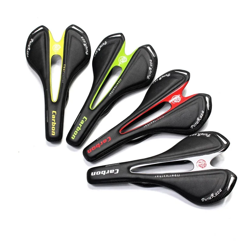 

Full Carbon Fiber Leather Bike Seat Cushion For Mountain Road Bicycle Saddle Lightweight Cycling Accessories Parts