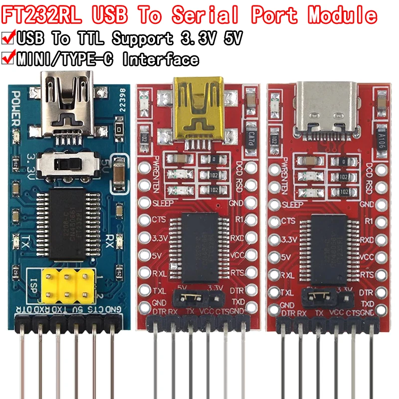 FT232RL FTDI USB 3.3V 5.5V to TTL Serial Adapter Module for Arduino FT232 Pro Mini USB TO TTL 232