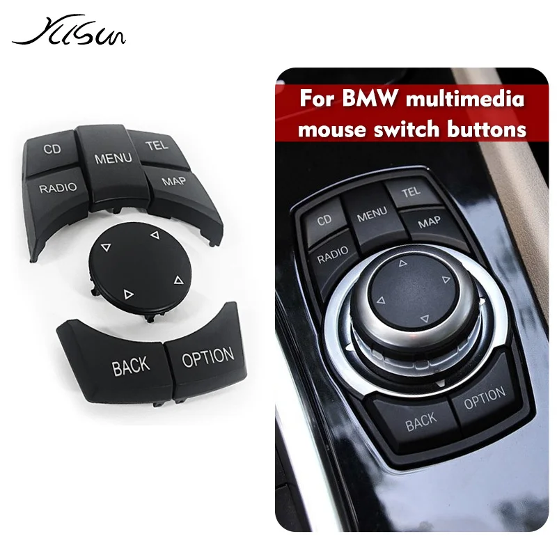 For BMW F20 F21 F22 F30 F34 F36 F10 F11 F31 F32 E61 F25 E87 E90 E70E92 Car Central Console Multimedia Menu Mouse Button Key Knob