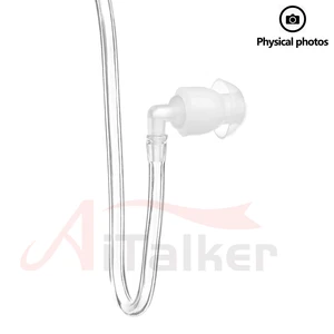 Quansheng-UVK5 Air Acoustic Tube Headset, Baofeng Radio Walkie Talkie, K Port fone de ouvido, PTT com microfone para UV-5R 888s 10 principais vendas fonia capacete baofeng - №6