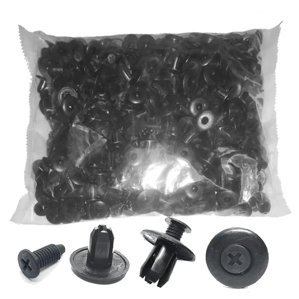 500pcs/bag 543 Universal Expansion Screw Buckle Car Fender Plastic Buckle Fender Lining Decorative Buckle Piercing Nail 8mm