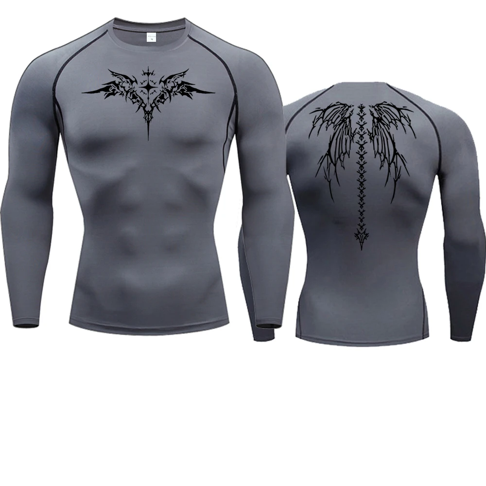Anime Print Compression Shirt Mens Running T-Shirt Quick-Drying Fitness Sportswear Gym Sports Short Sleeve Breathable Tops image 6