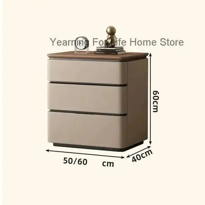 

Drawers Luxury Minimalist With Bedside Table Italian Simple Style Nightstands Storage Design Mesita De Noche Bedroom Furniture