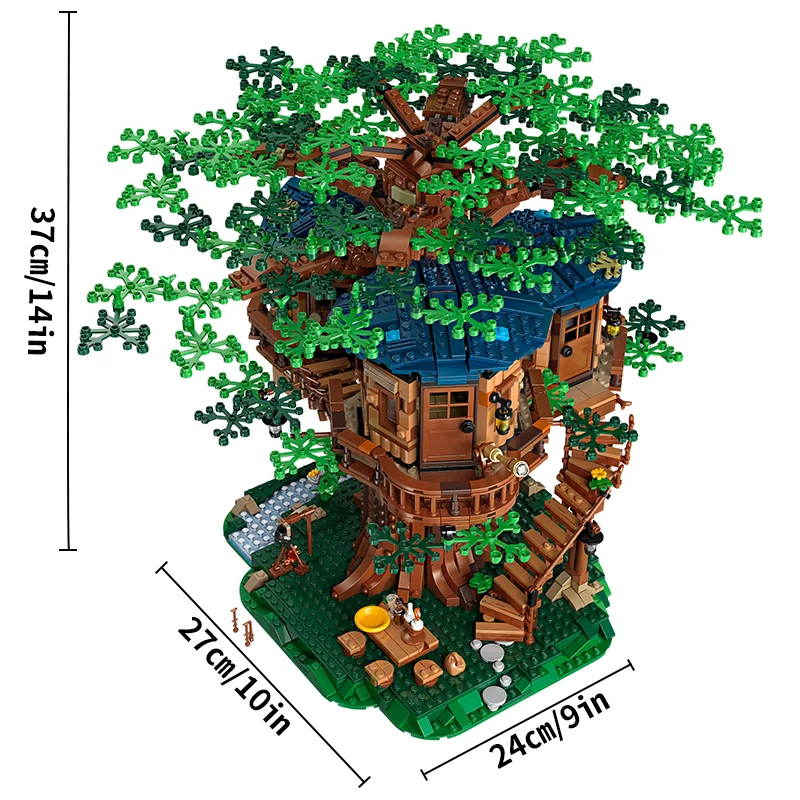 3036pcs House Tree Ideas MOC 33111 Model Building blocks bricks Compatible 21318 toys for boys kids gifts