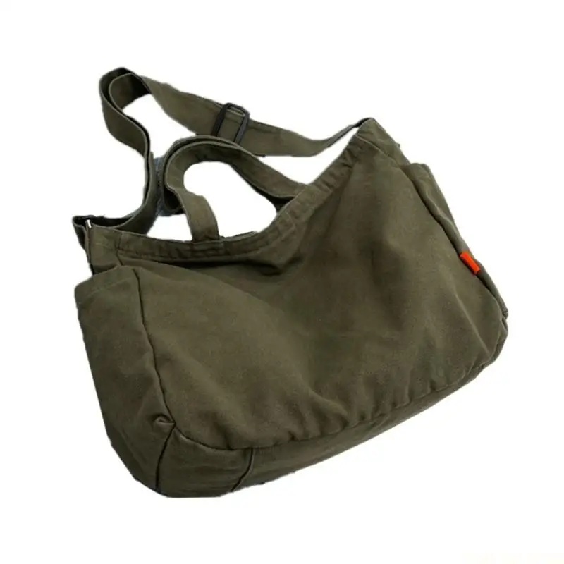 

X90D Холщовая сумка через плечо в японском стиле для повседневной работы и учебы Сумки на ремне