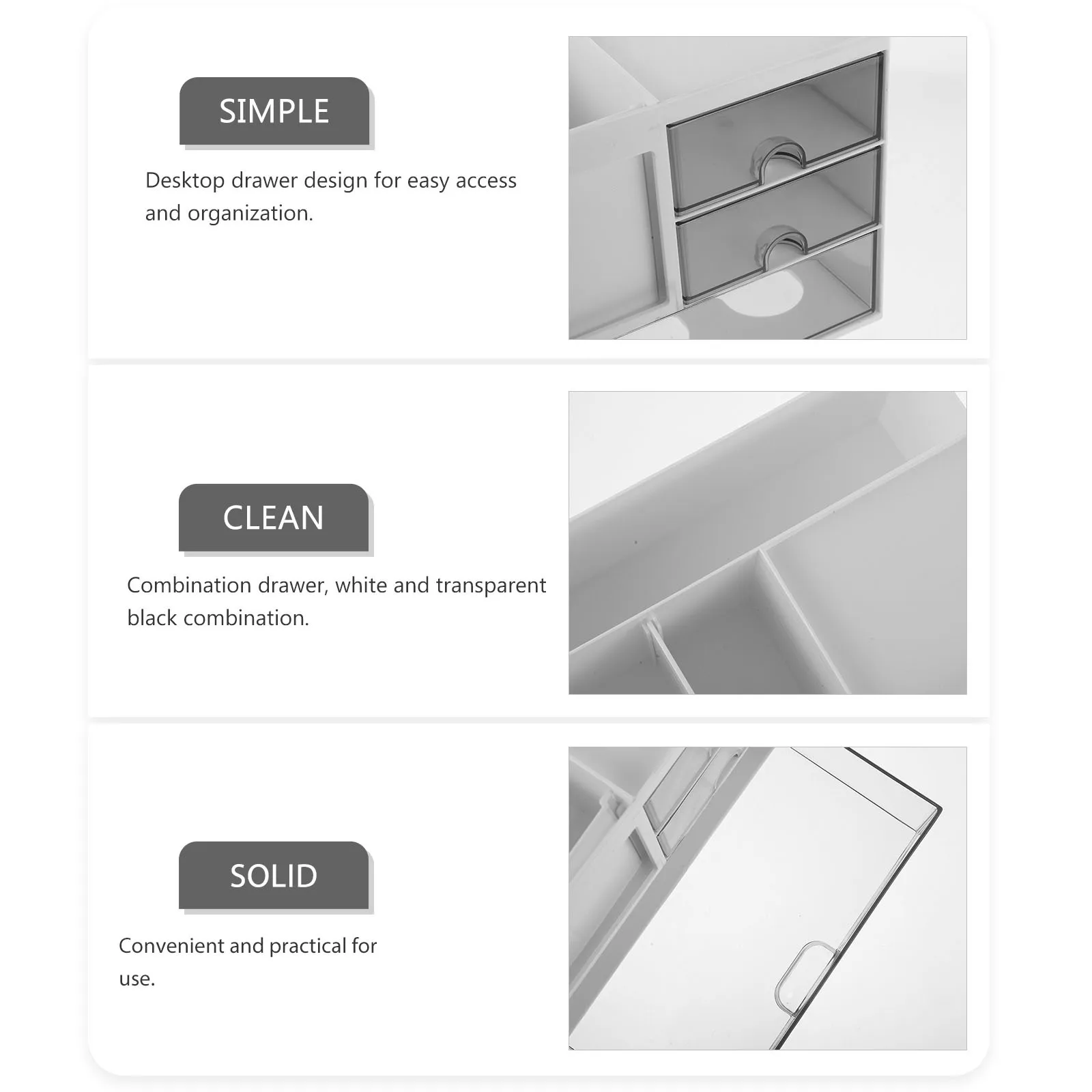 

Desktop Drawer Organizer Box 3-Tier Storage For Pens Rulers Office Supplies Document File Holder Desk Organizer For Dorm